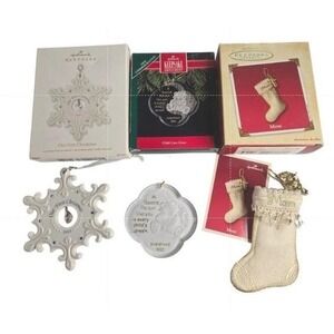 Hallmark Keepsake Ornaments 3 Our First Christmas 2011 Mom 2002 Child Care